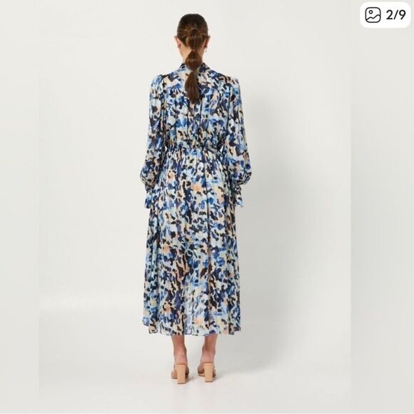 Elliatt Heavenly Creatures Blue Iridescent Long Sleeves Dress - Picture 2 of 11